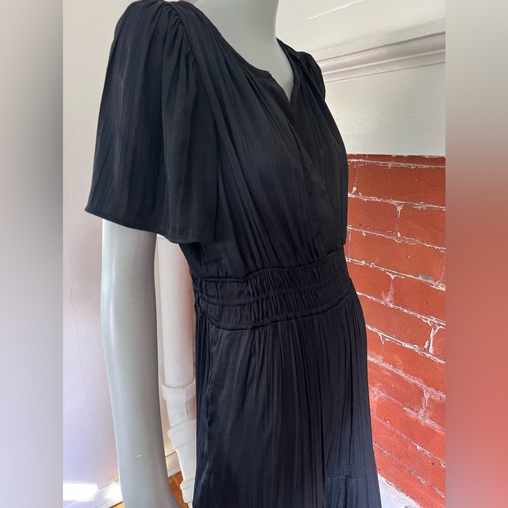 Anthropologie Black Maxi Tiered V‑Neck Dress - Picture 5 of 16
